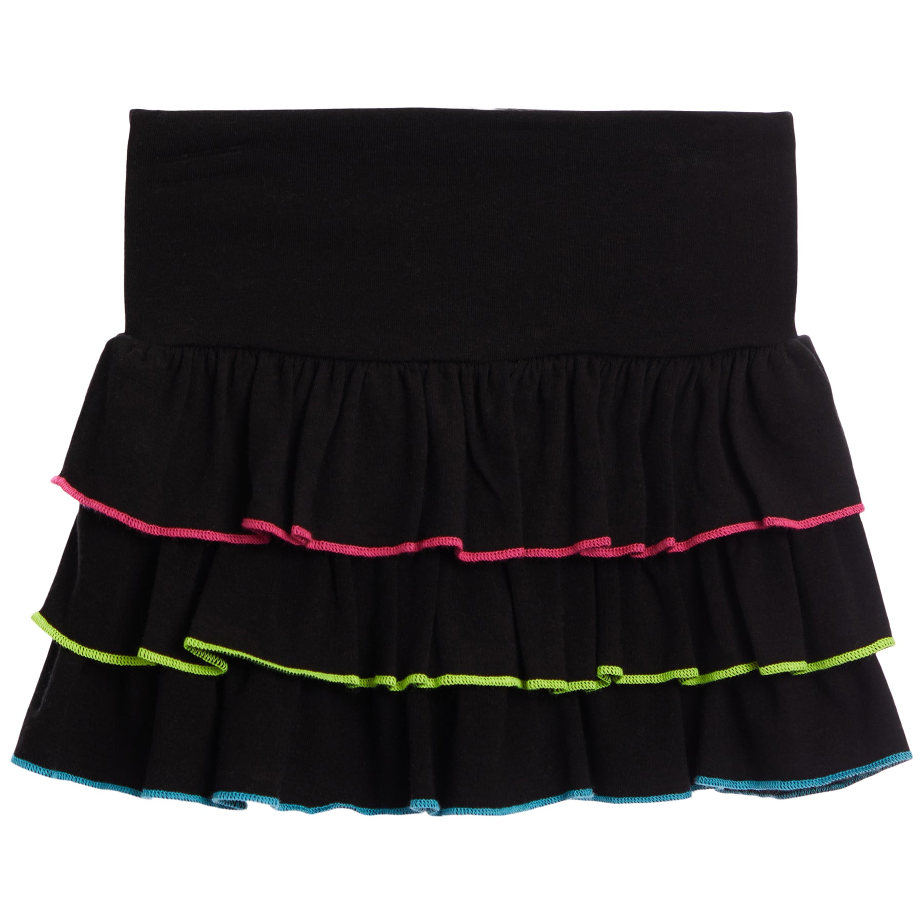 Ruffle Skirt with Neon Trim