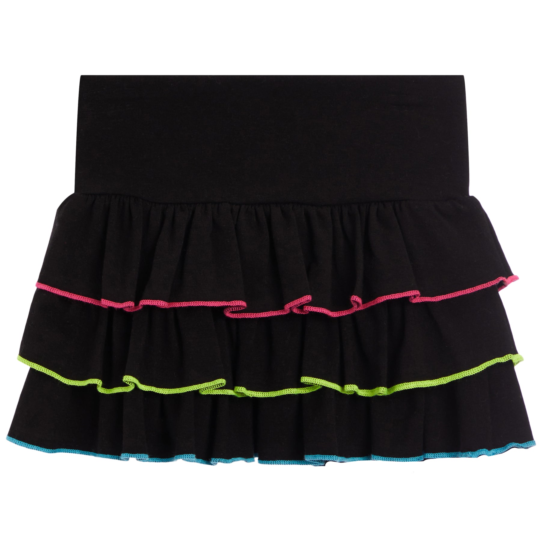 Ruffle Skirt with Neon Trim