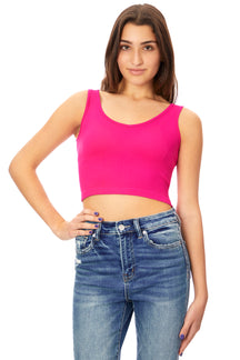 Rib VNeck Tank Top