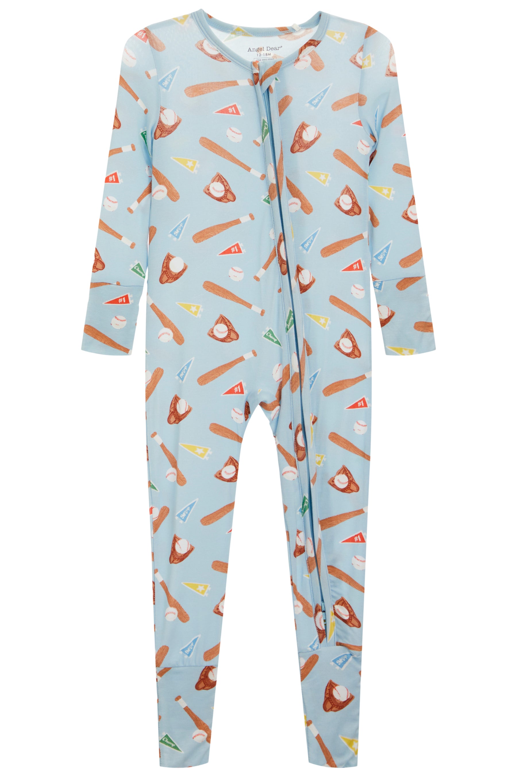 2-way Zipper Romper - Baseball