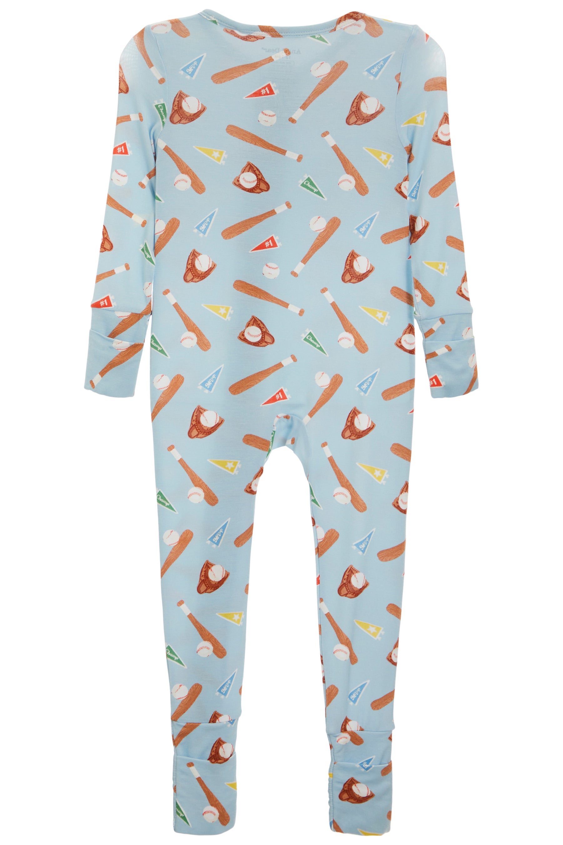 2-way Zipper Romper - Baseball
