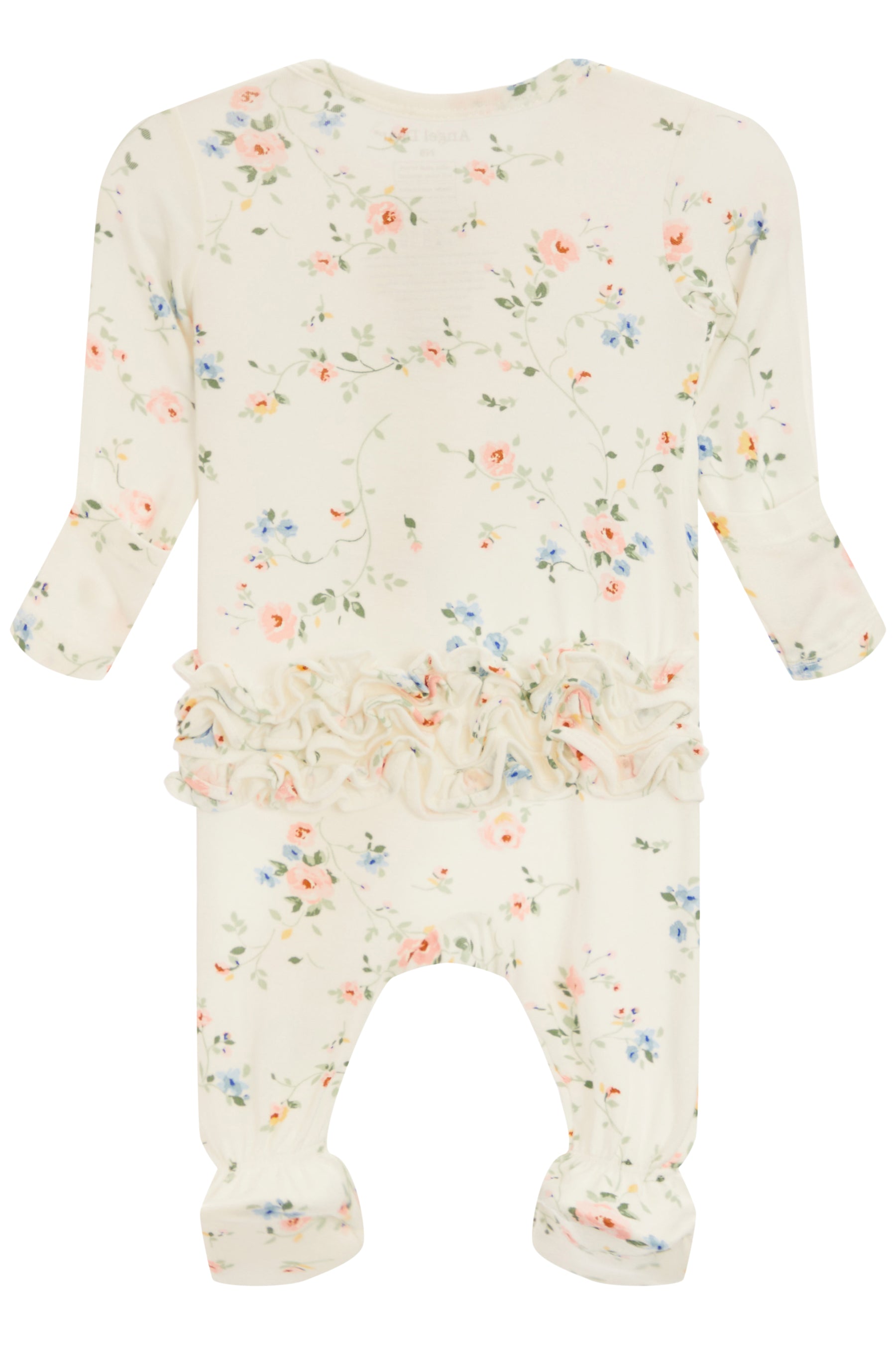Climbing Roses Ruffle Back Zipper Footie