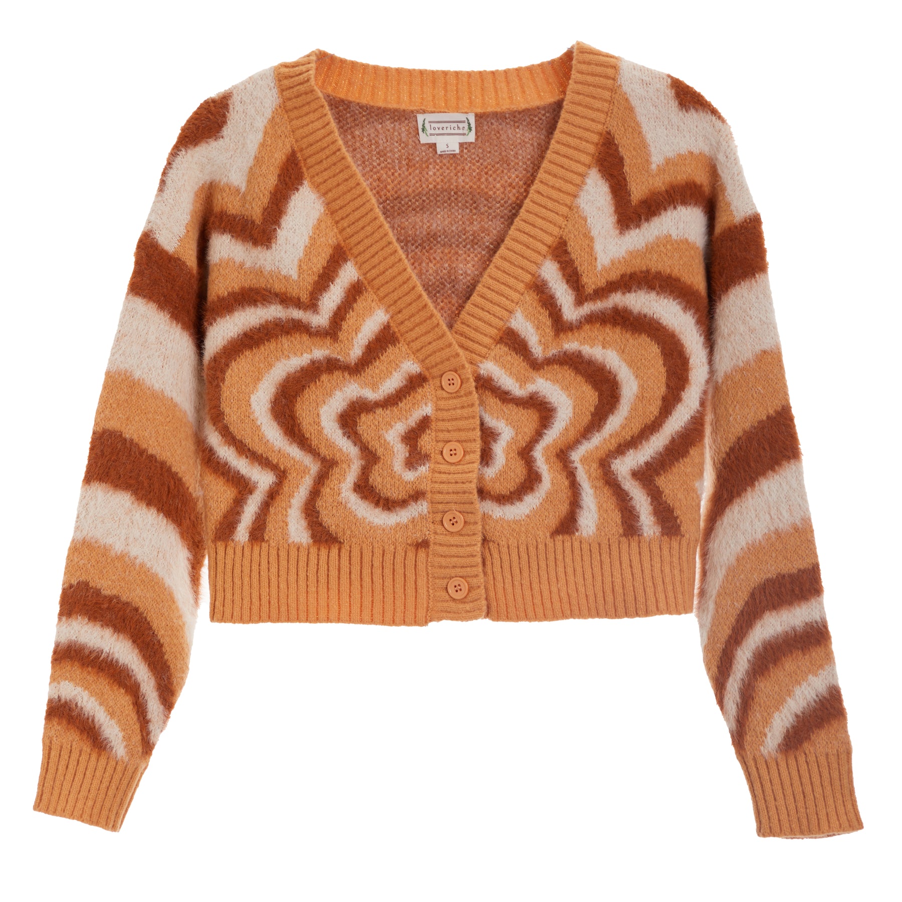 Fuzzy Pattern Cardigan