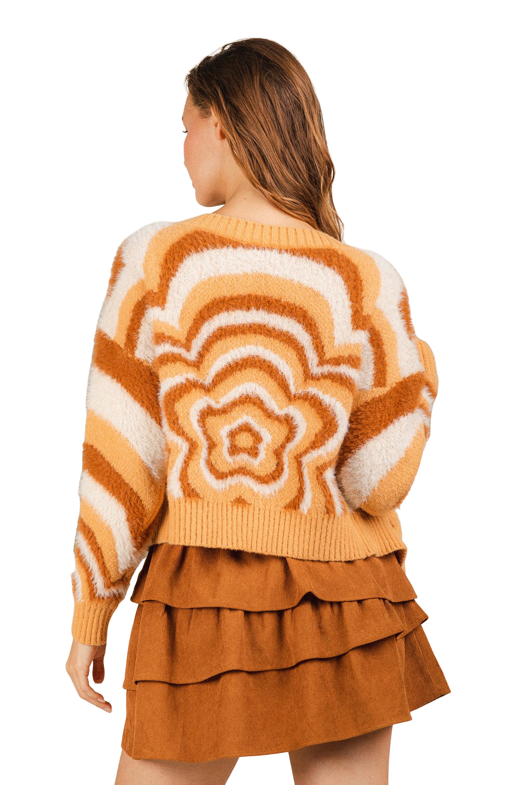 Fuzzy Pattern Cardigan