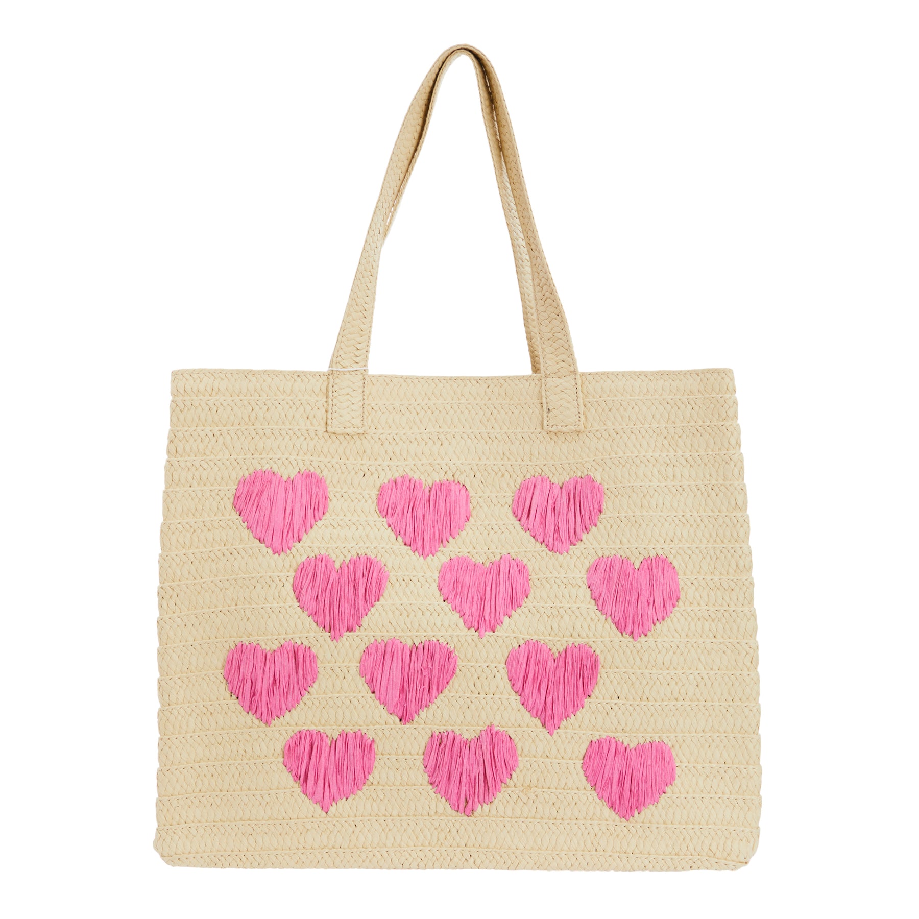 Pink Hearts Beach Bag