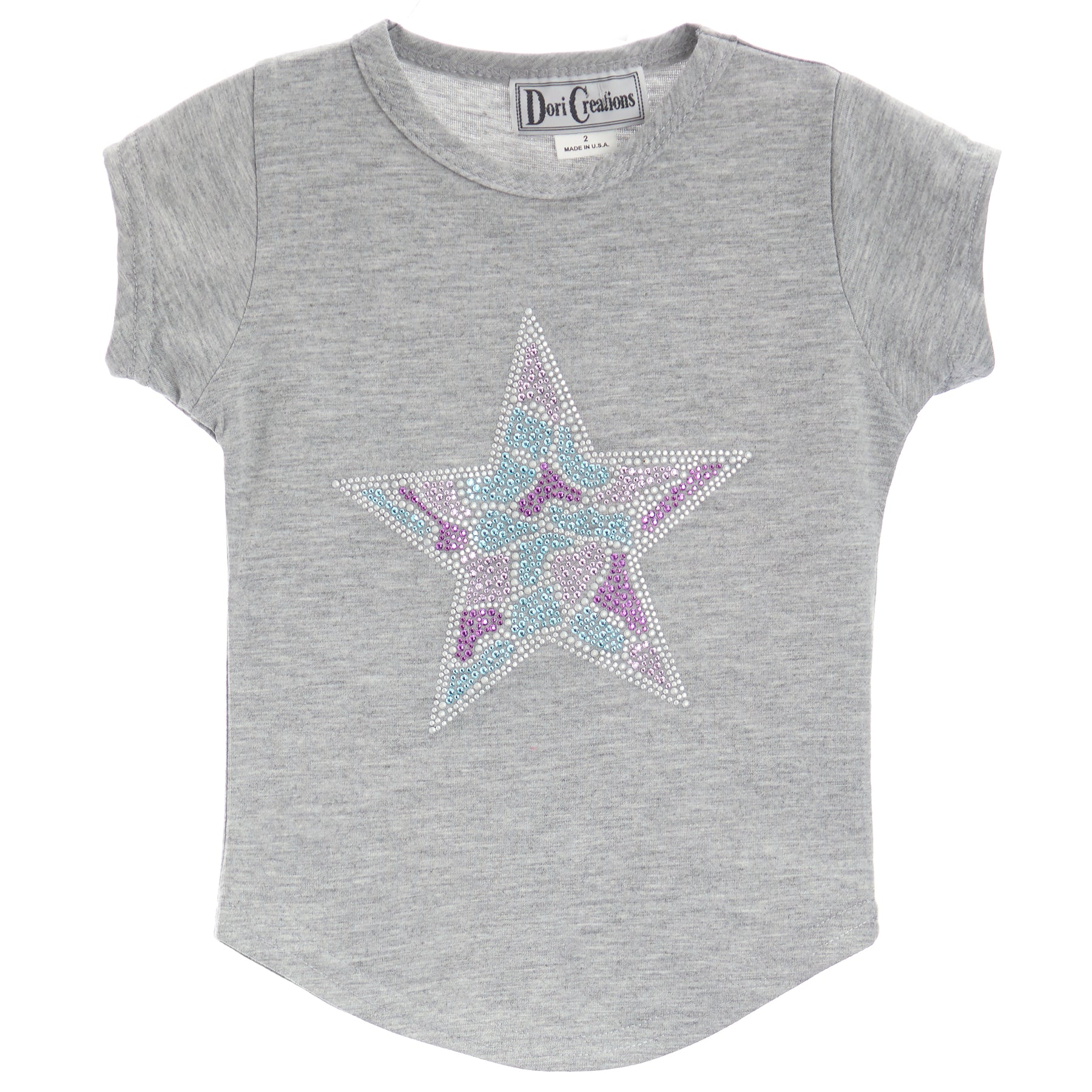 Short Sleeve Tee with Camo Violet Star