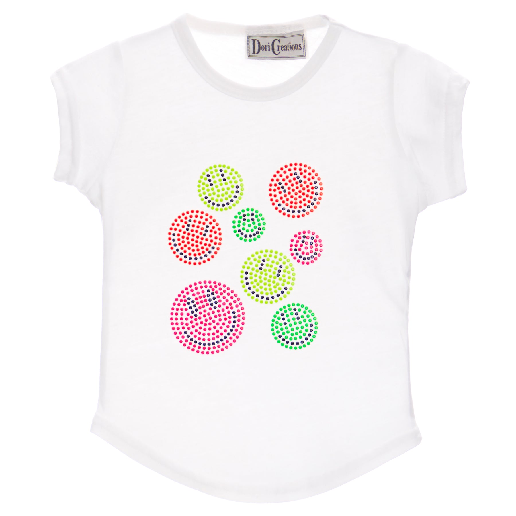Short Sleeve Tee with Neon Smileys