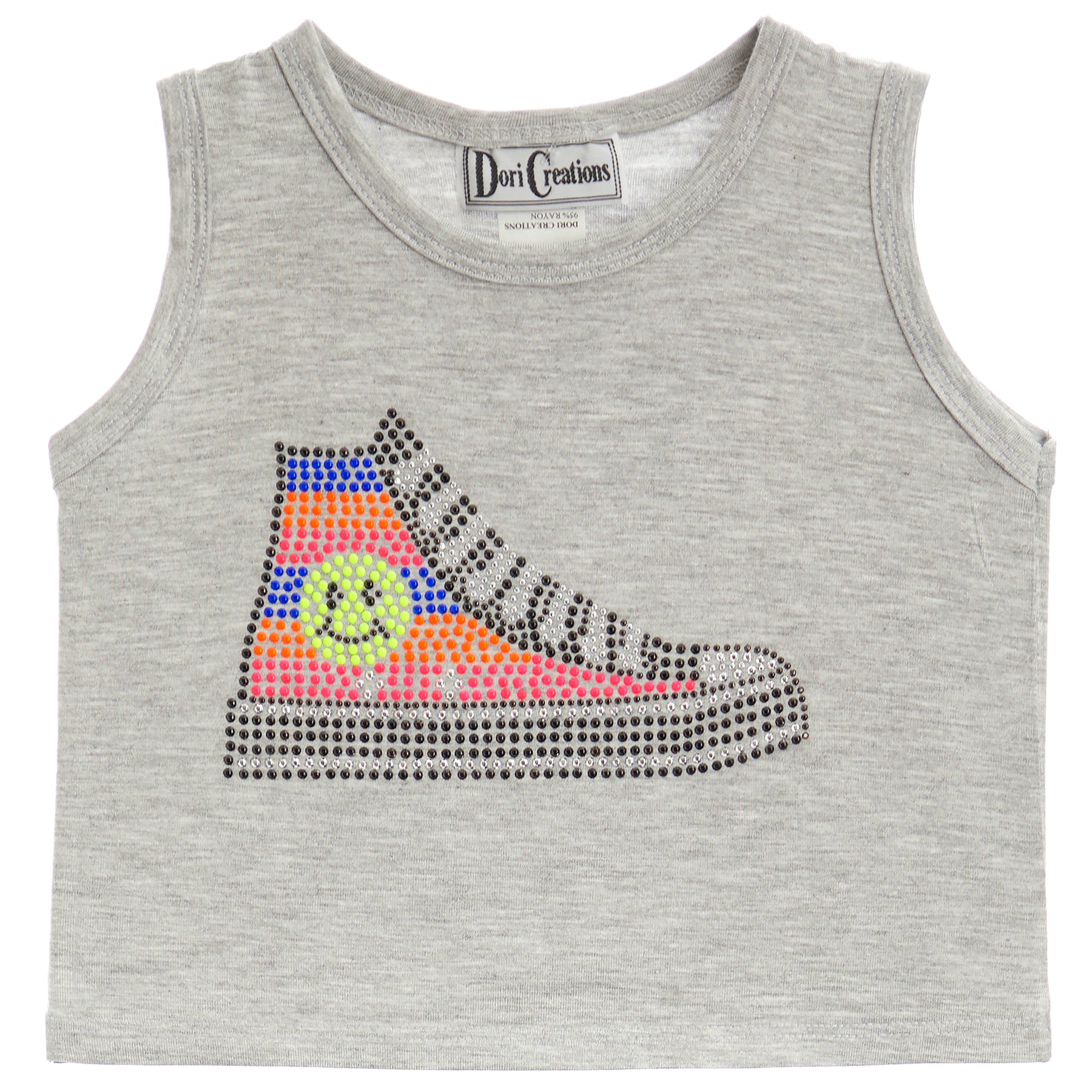 Crop Tank with Smiley Sneaker