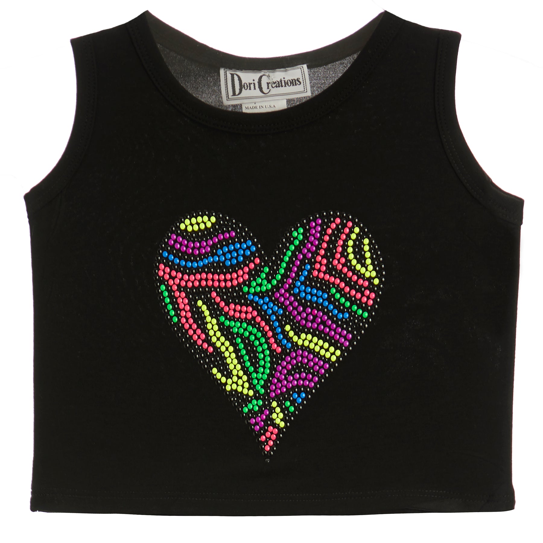 Crop Tank with Zebra Heart