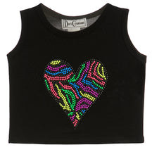 Crop Tank with Zebra Heart