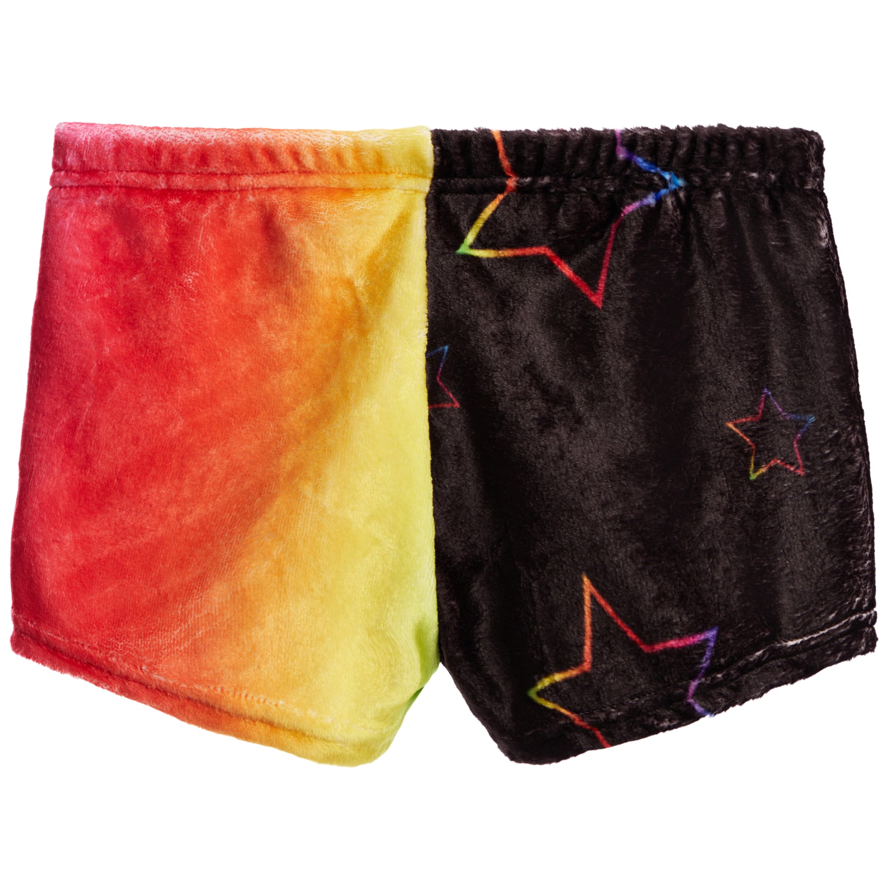 Rainbow Stars Fuzzy Lounge Shorts