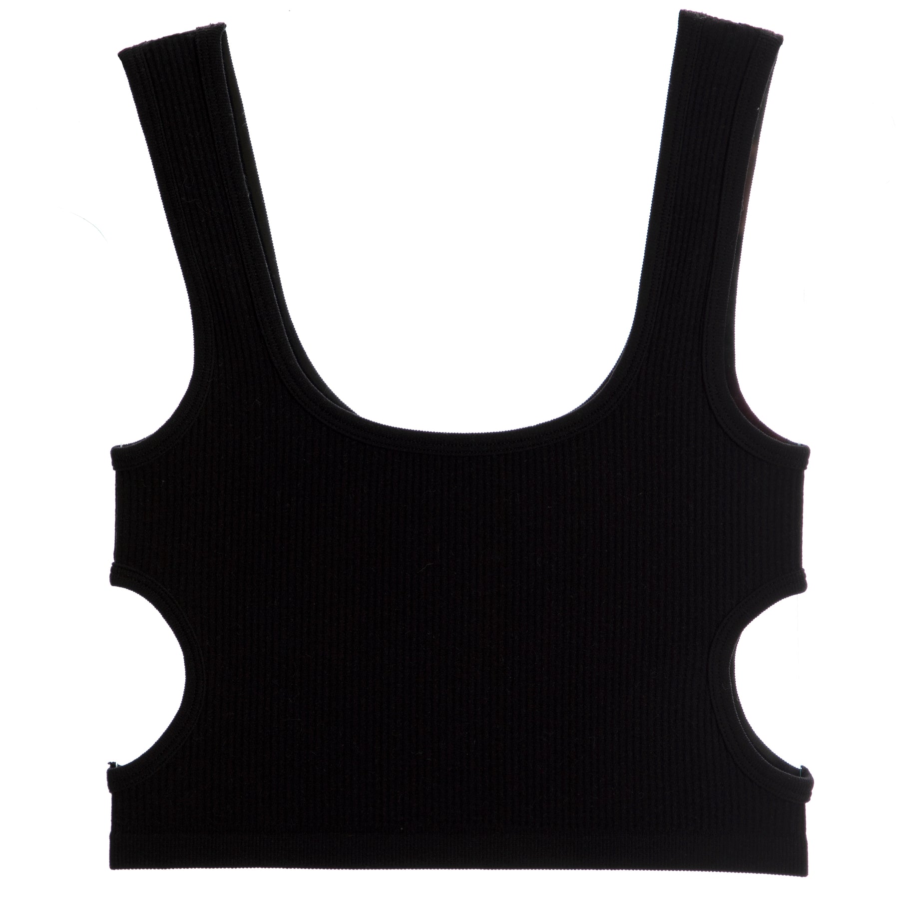 Ribbed Crop Cutout Tank