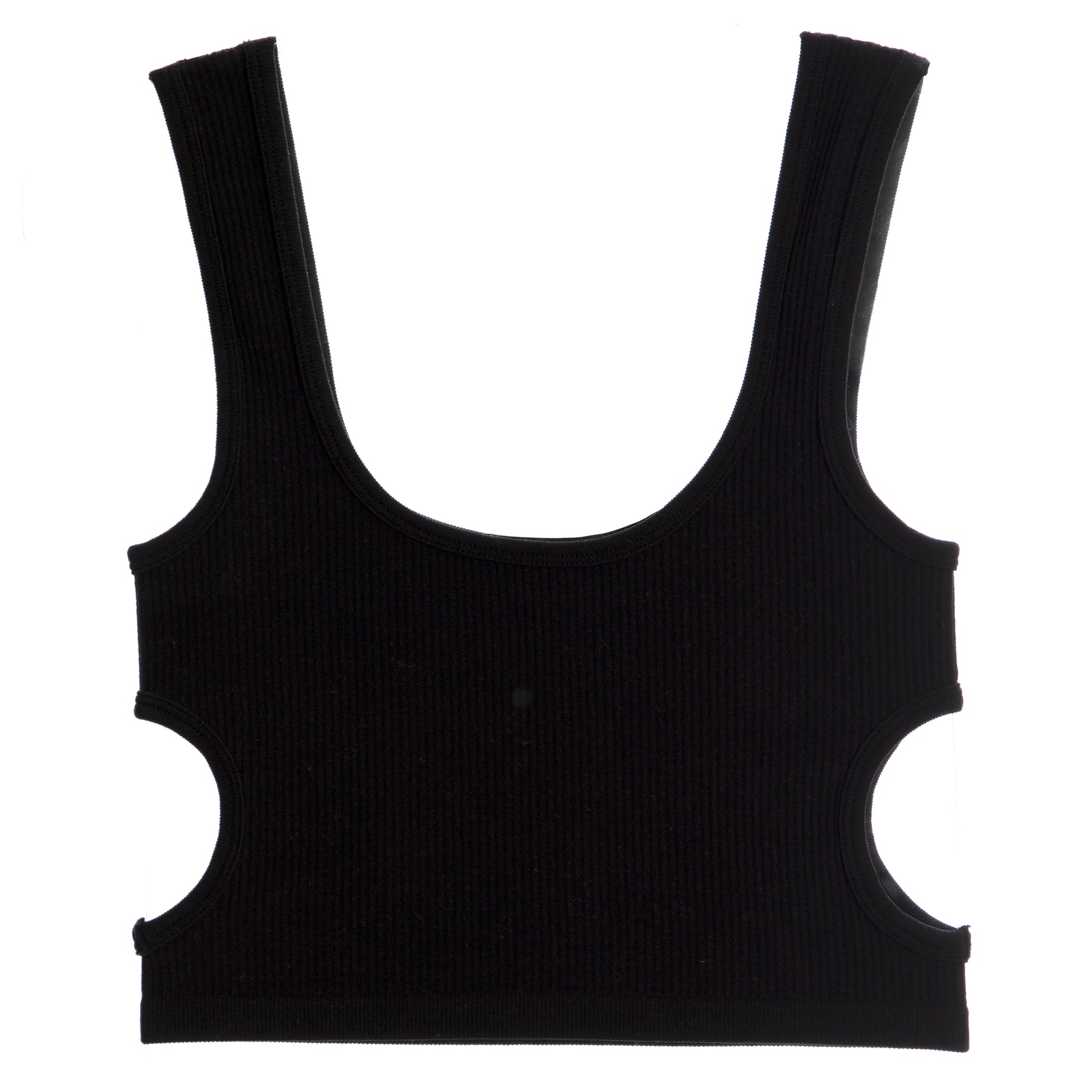 Ribbed Crop Cutout Tank
