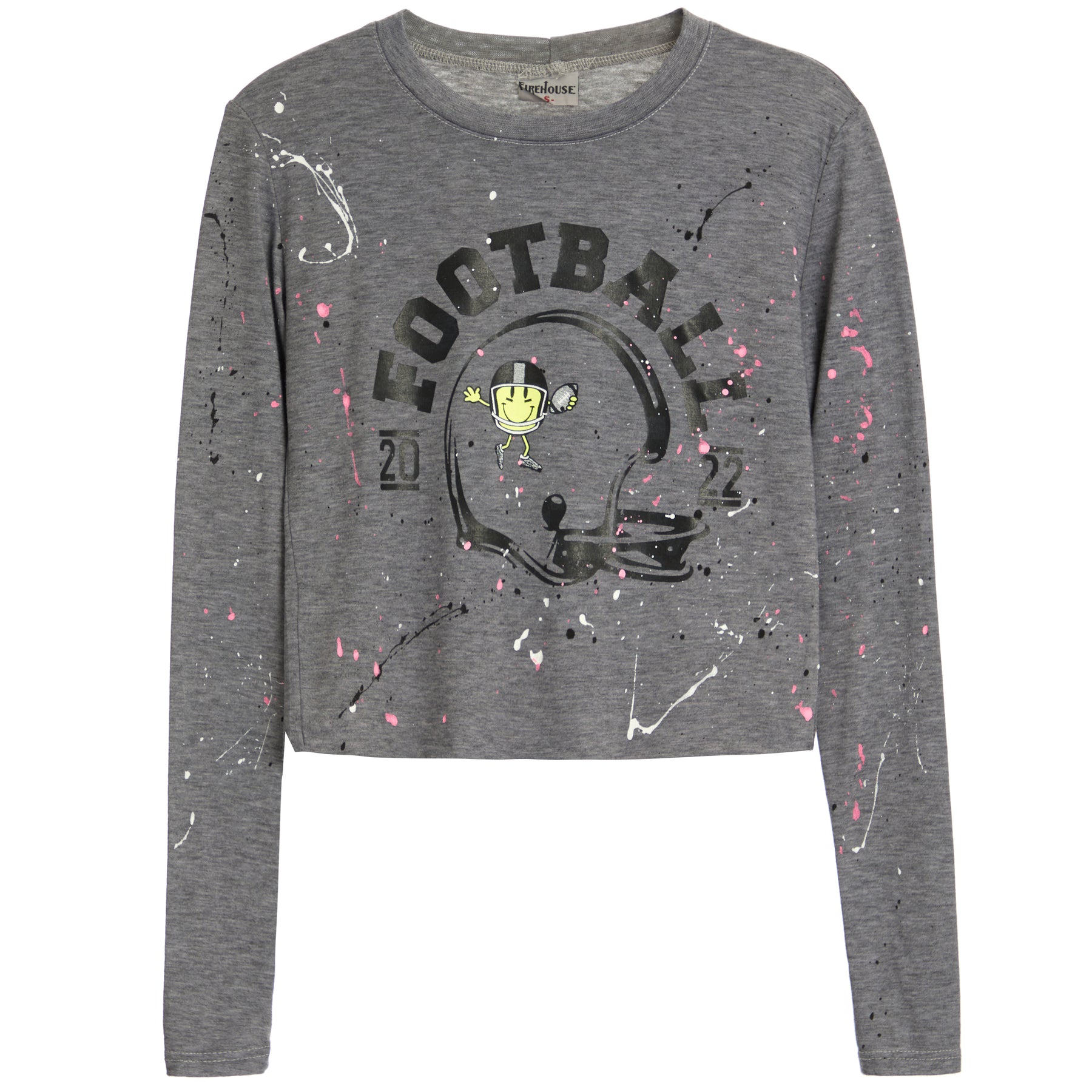 Football Smiley Splatter Long Sleeve