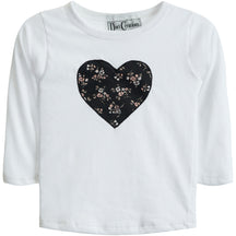 LS Tee with Ditsy Floral Heart
