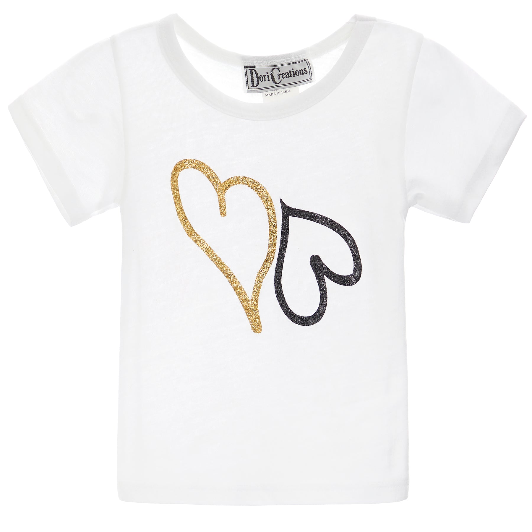 Short Sleeve Tee- Gold Heart