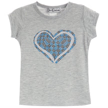 S/S Tee with Check Board Heart