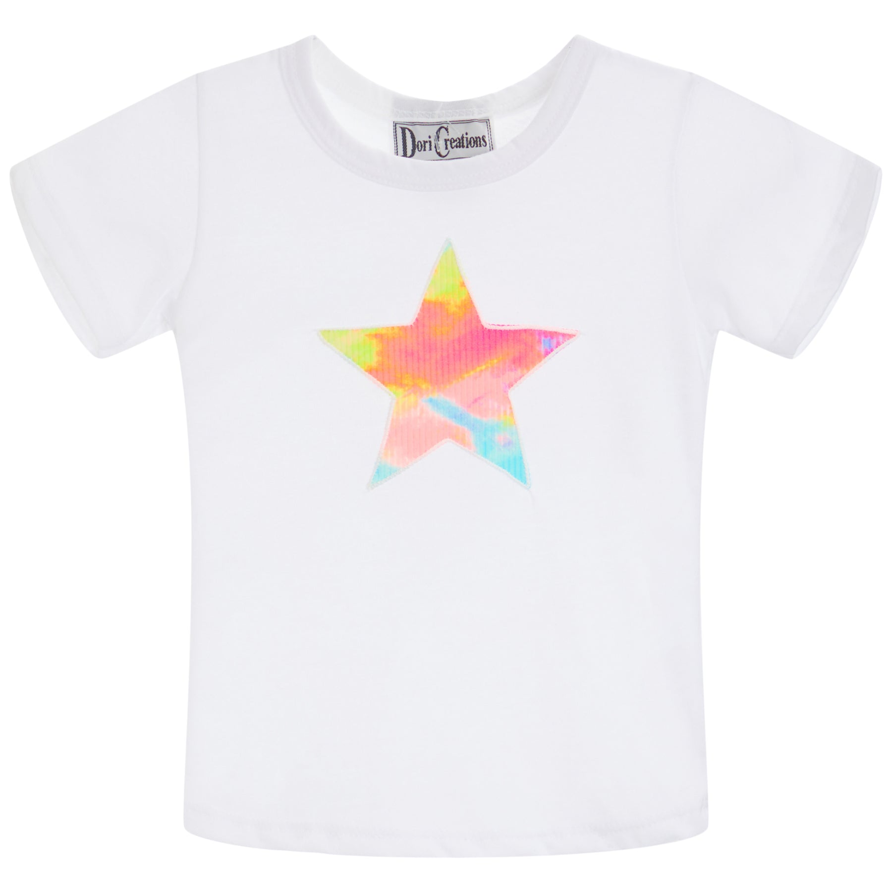 Short Sleeve Tee- Neon Tie Dye Stars