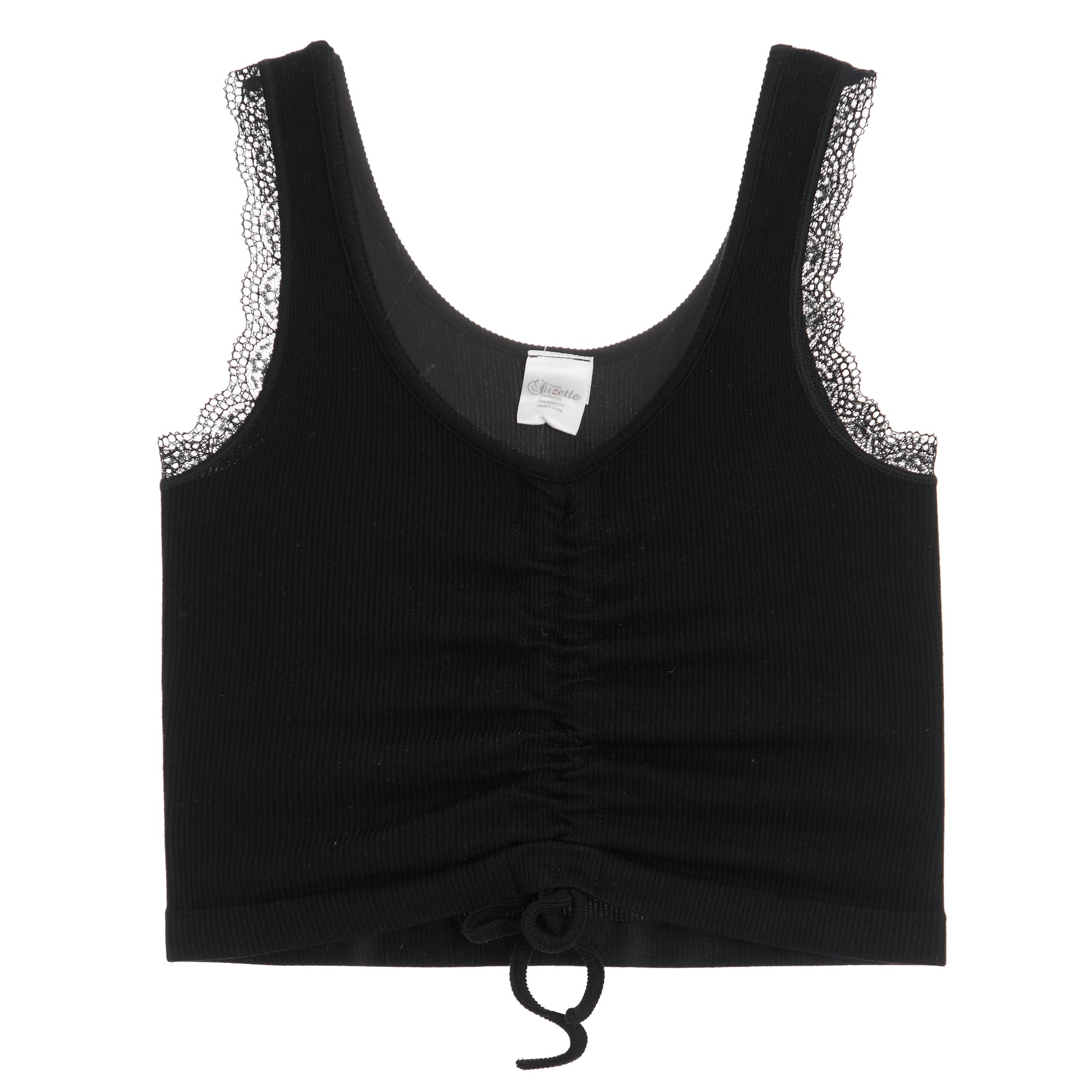 Ribbed Ruched Crop Tank