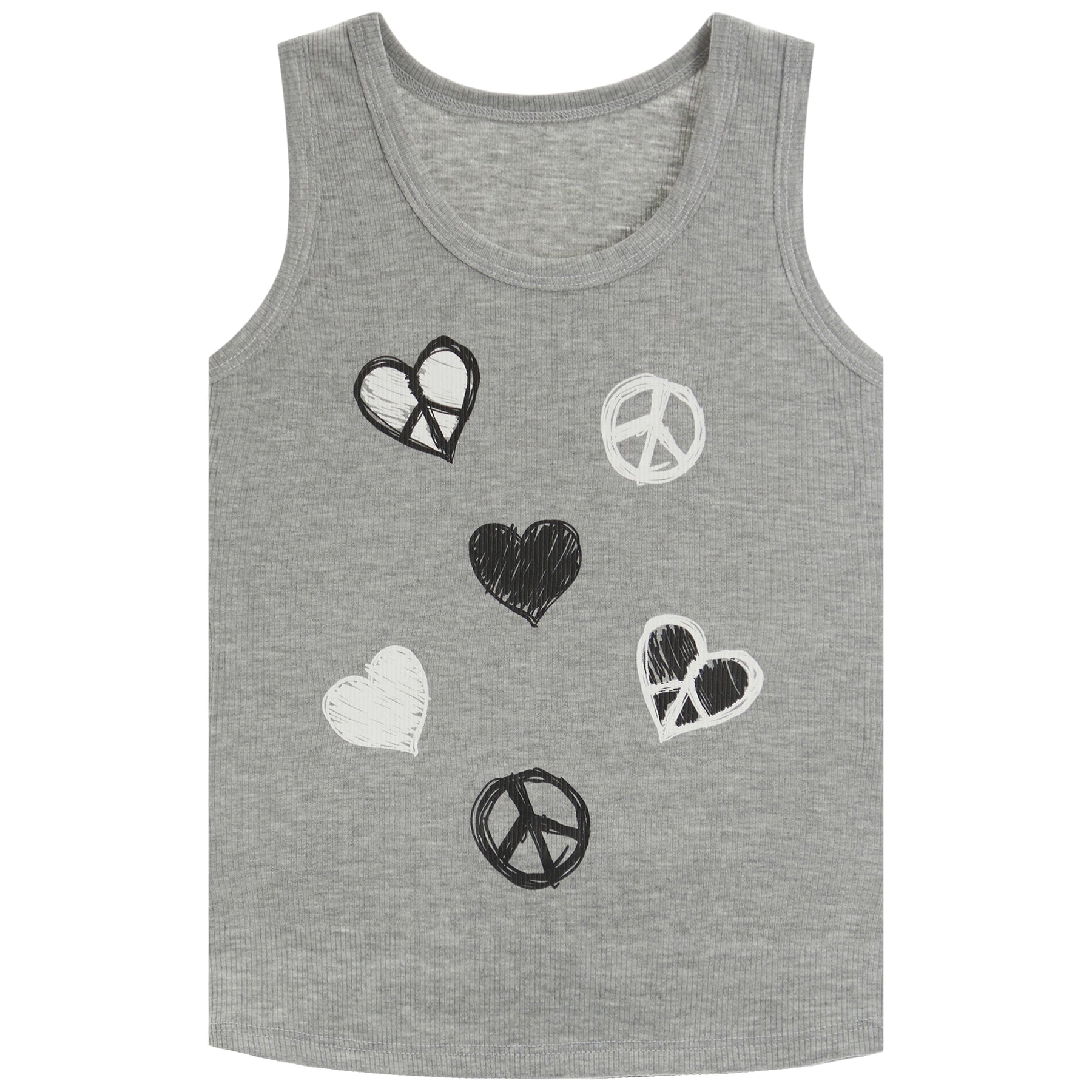 Doodle Icons Ribbed Tank