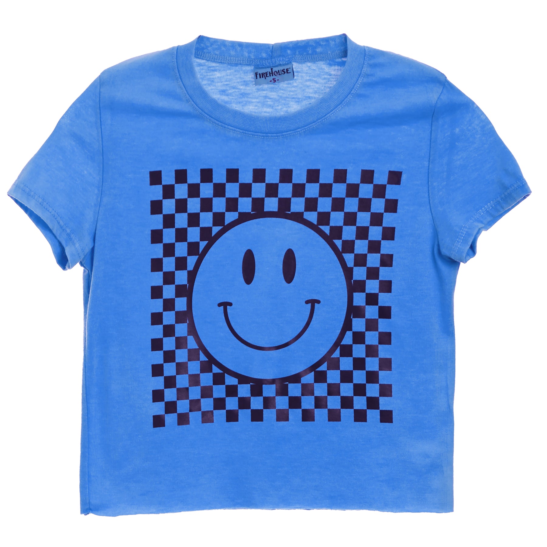 Checkered Smiley Short Sleeve Tee