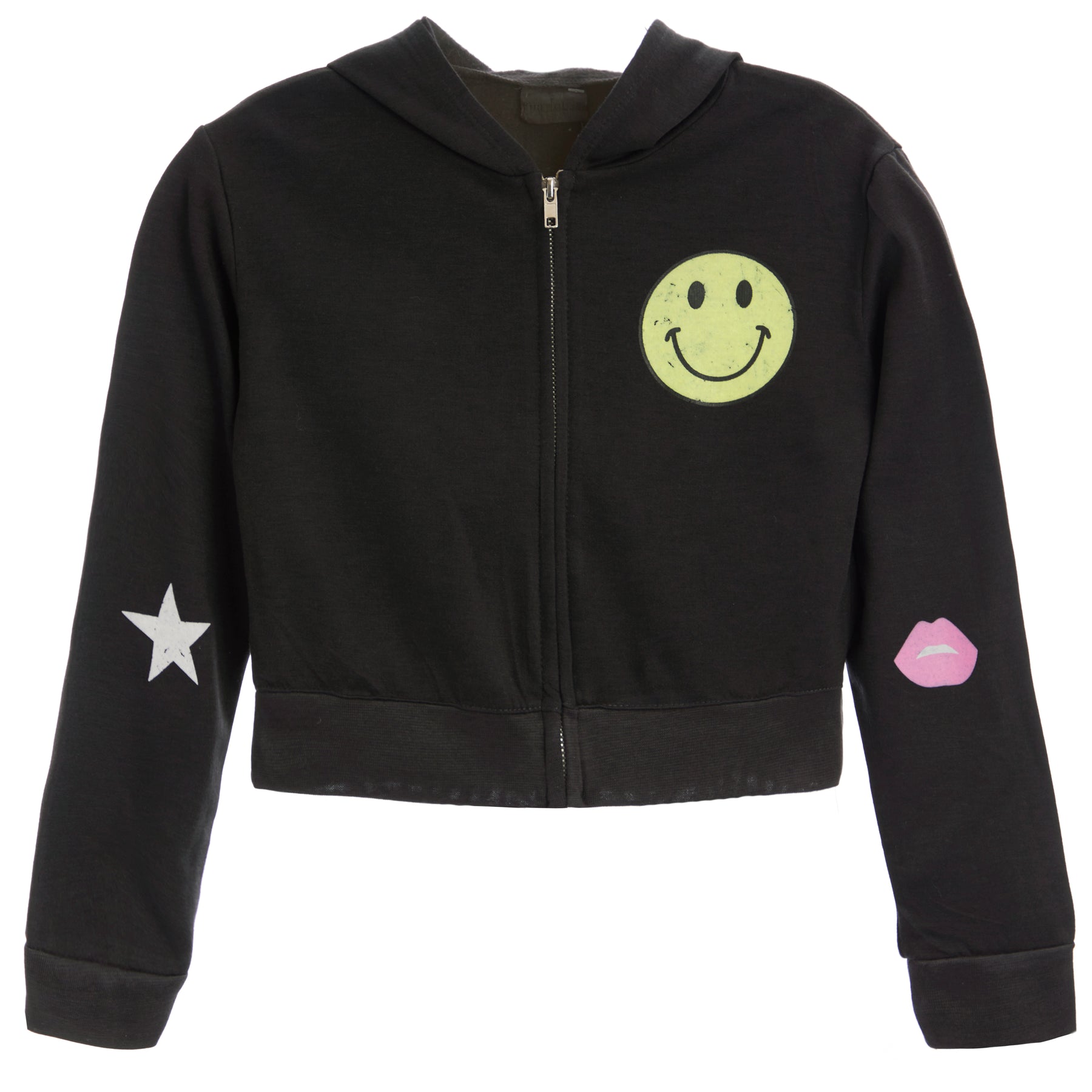 Smile Love Toss Crop Zip