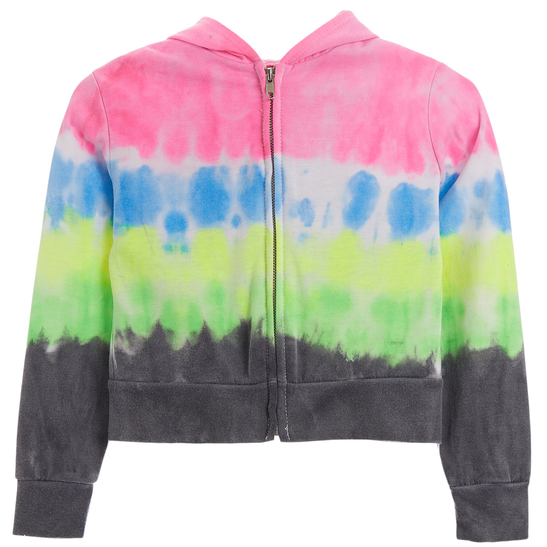 Julia Tie Dye Zip Hoody with Smiley