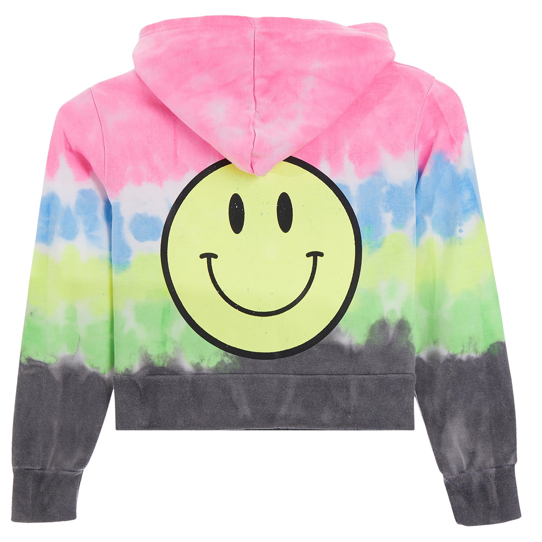 Julia Tie Dye Zip Hoody with Smiley