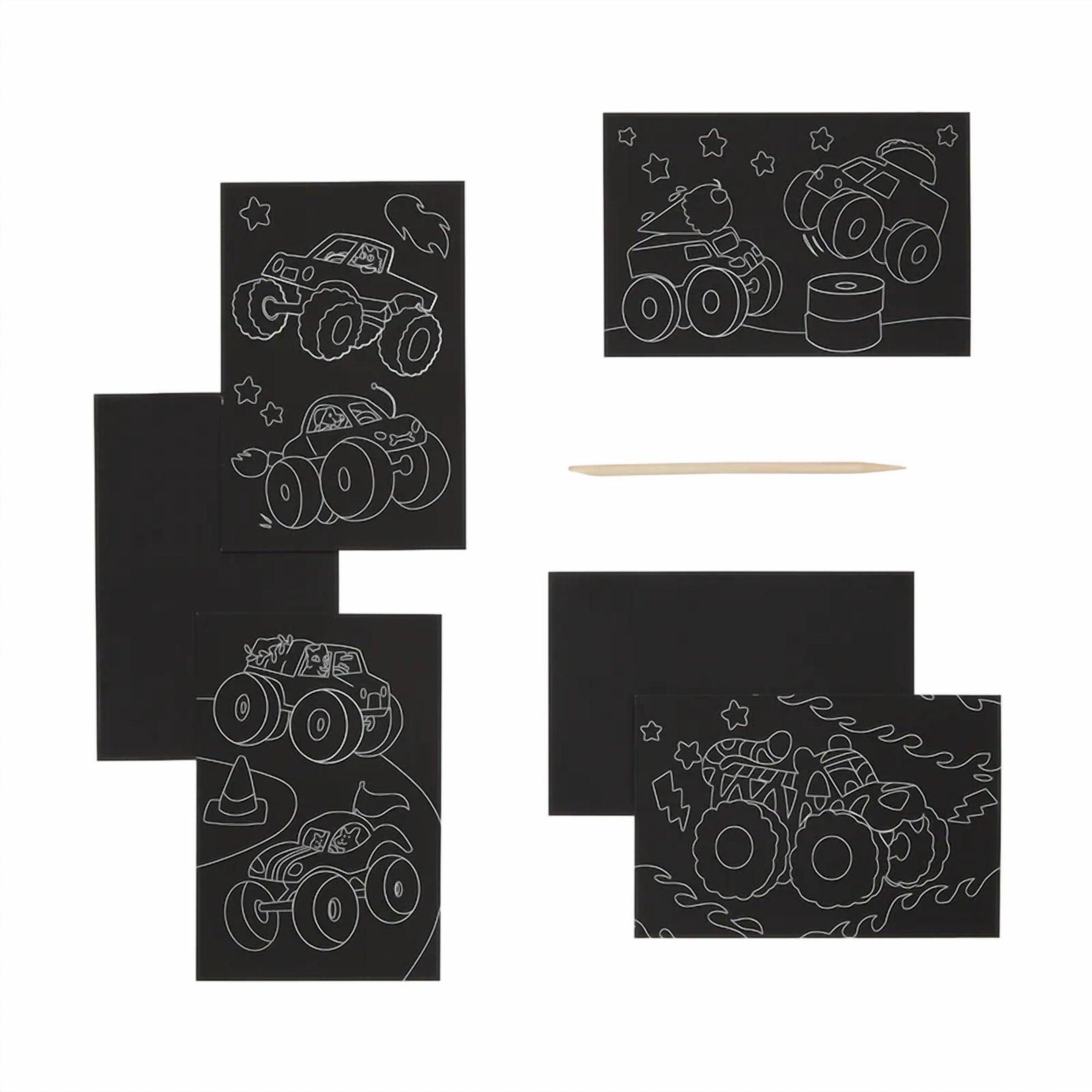 Mini Scratch & Scribble Art Kit Monster Truck