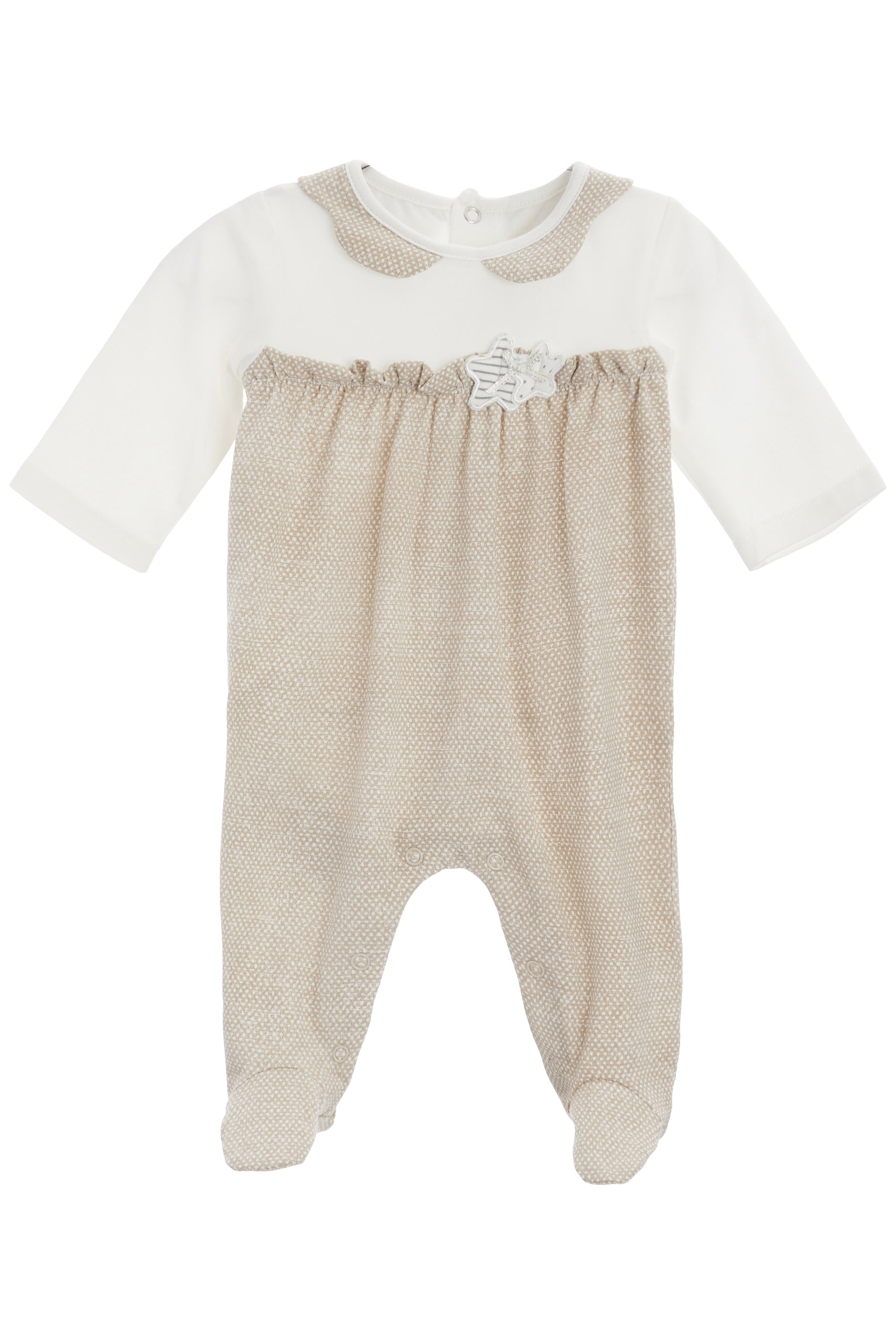 Collared Knit Footie