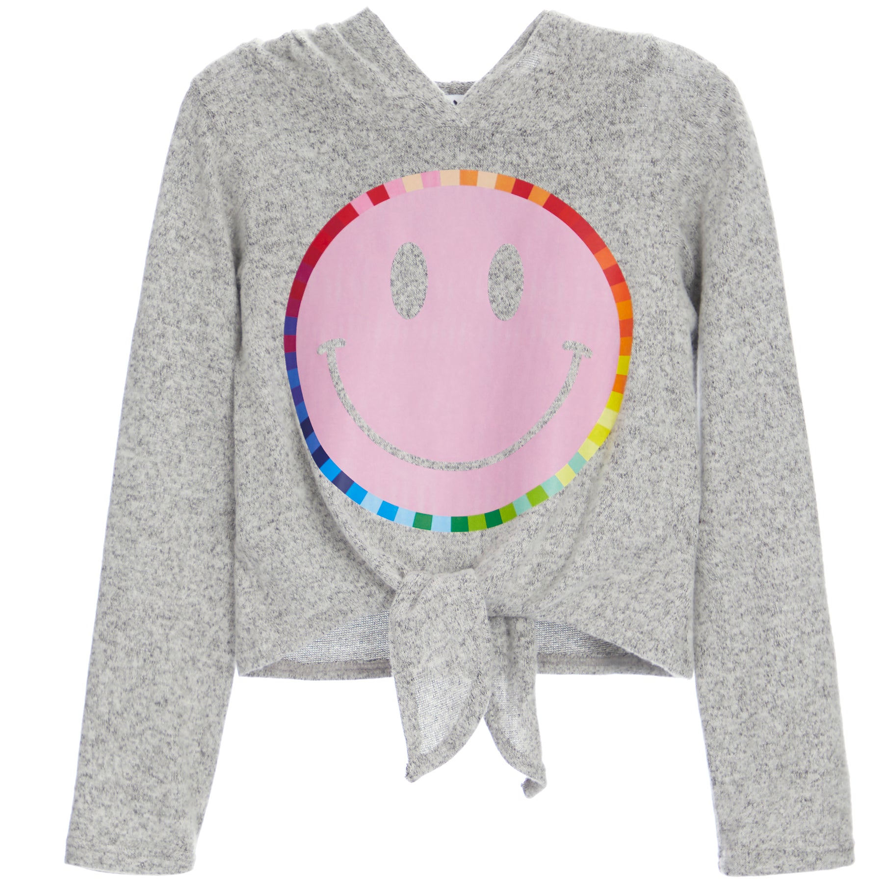 Pink Smiley Hacci Hoodie