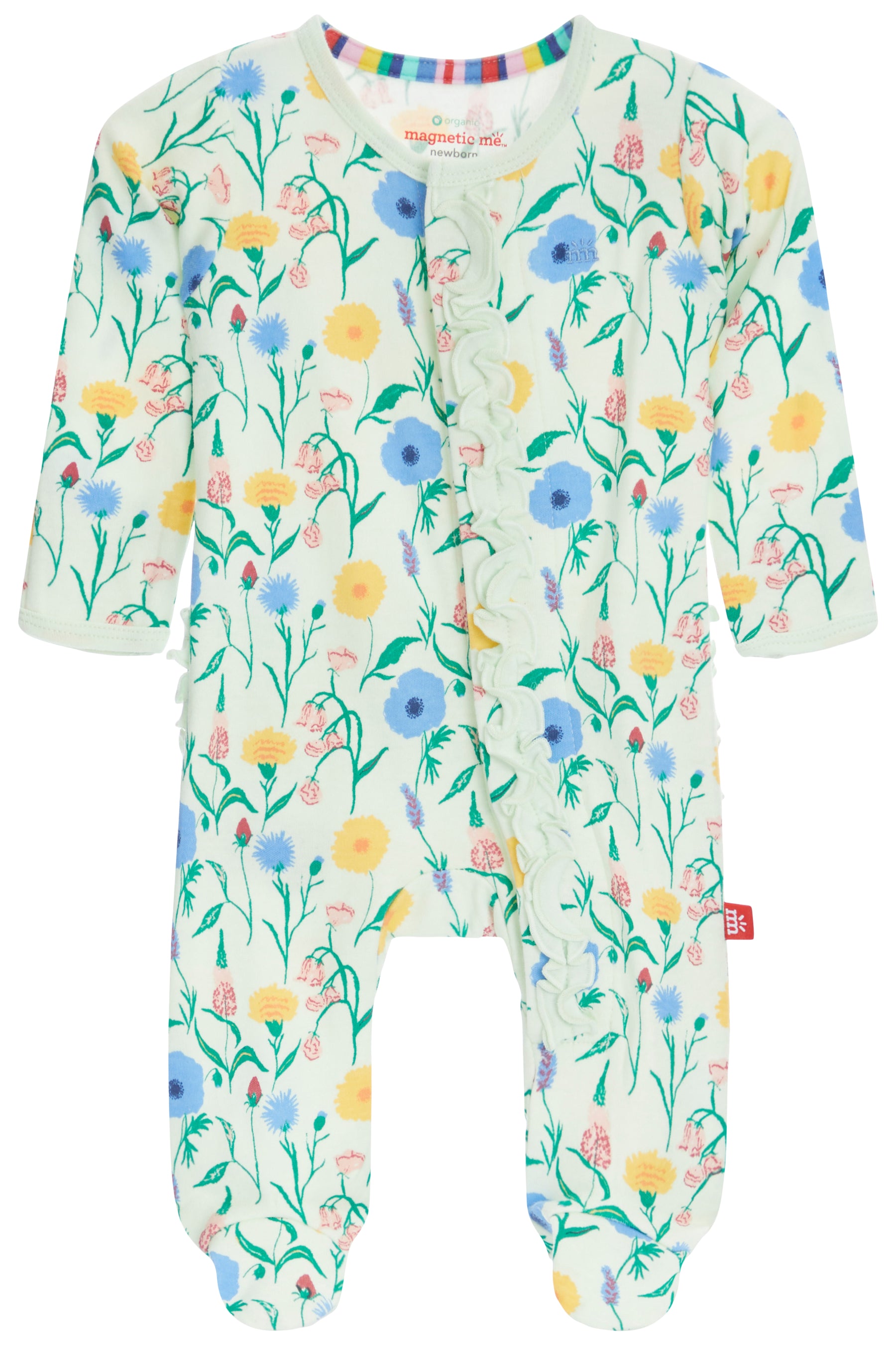 Modal Ruffle Footie- Le Jardin