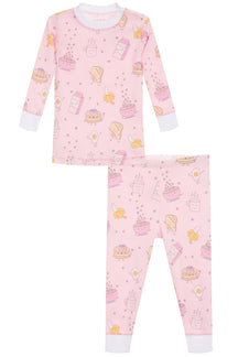 Two Piece PJ Pink Breakfast
