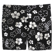 Bike Short- Silver Flower