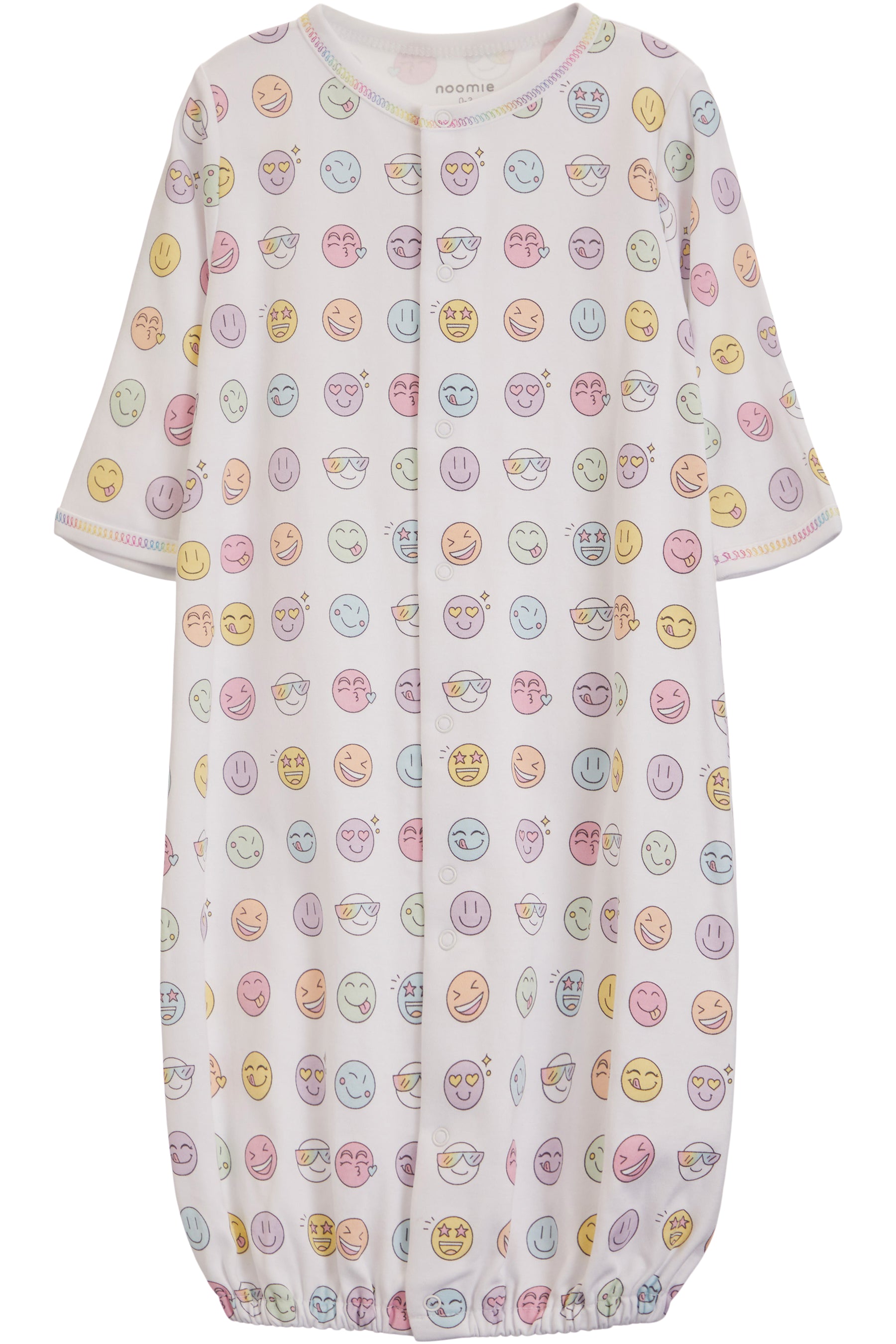 Convertible Gown- Rainbow Happy Faces