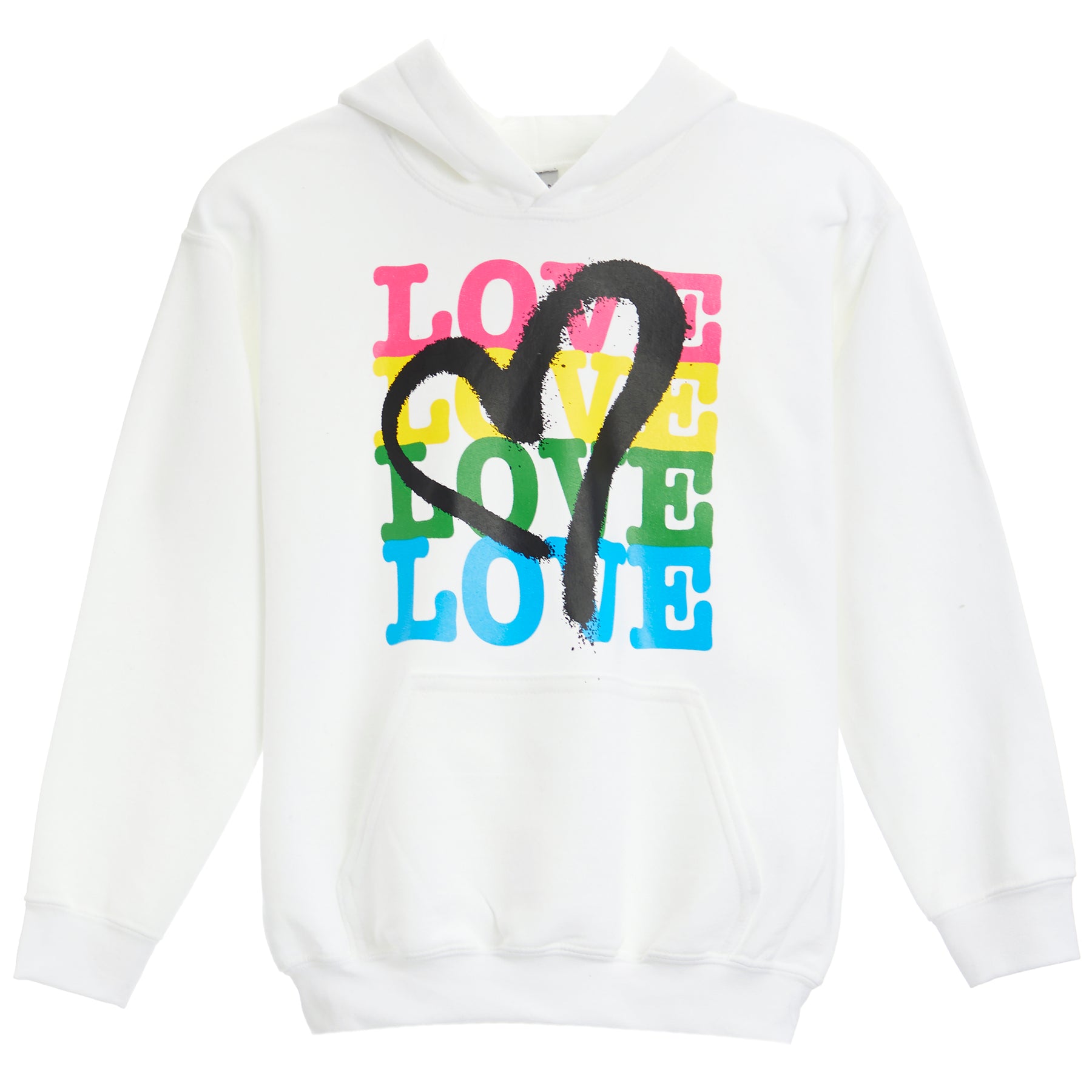 Love Heart Fleece Hoodie