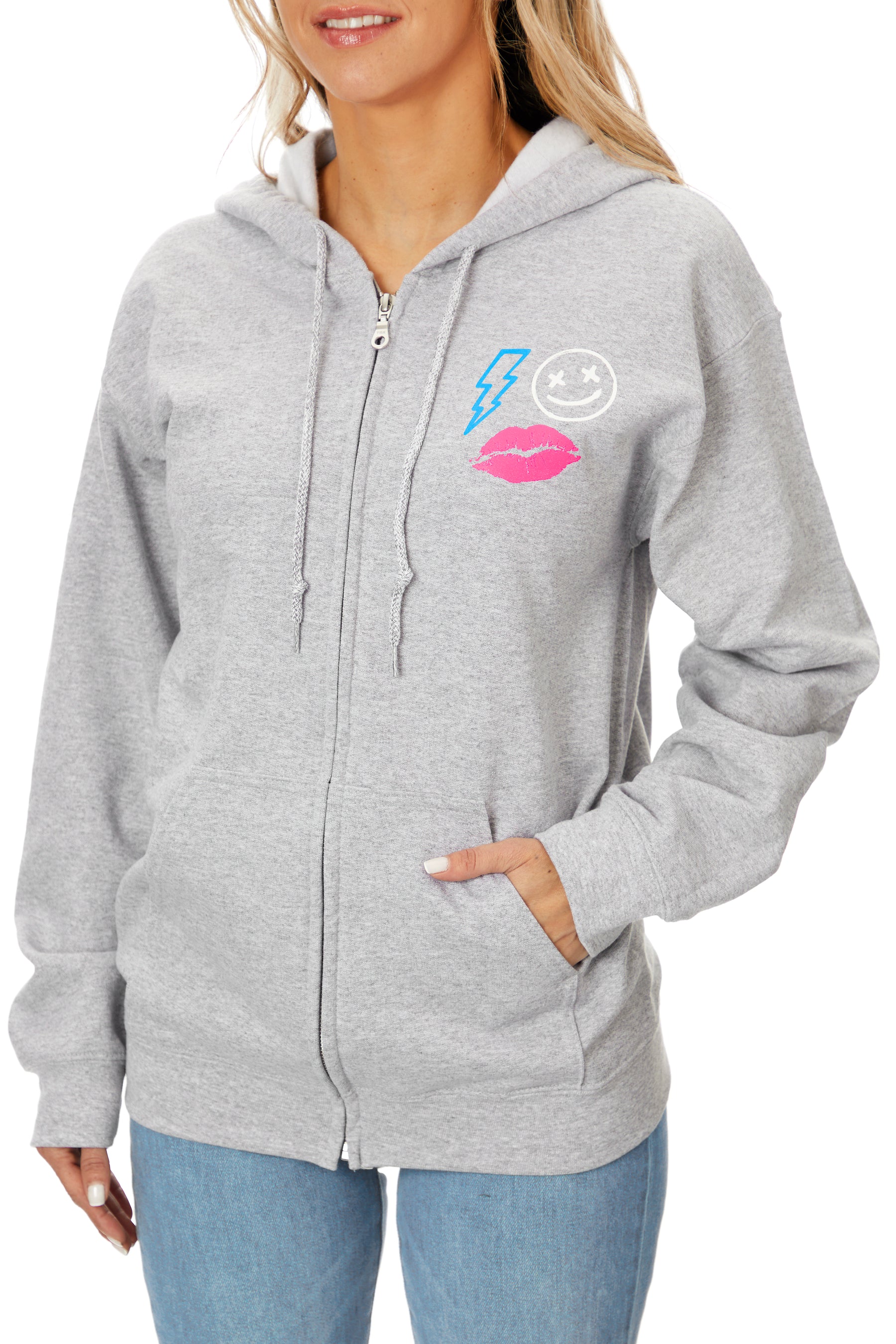 Icon Peace Love Friends Zip Hoodie
