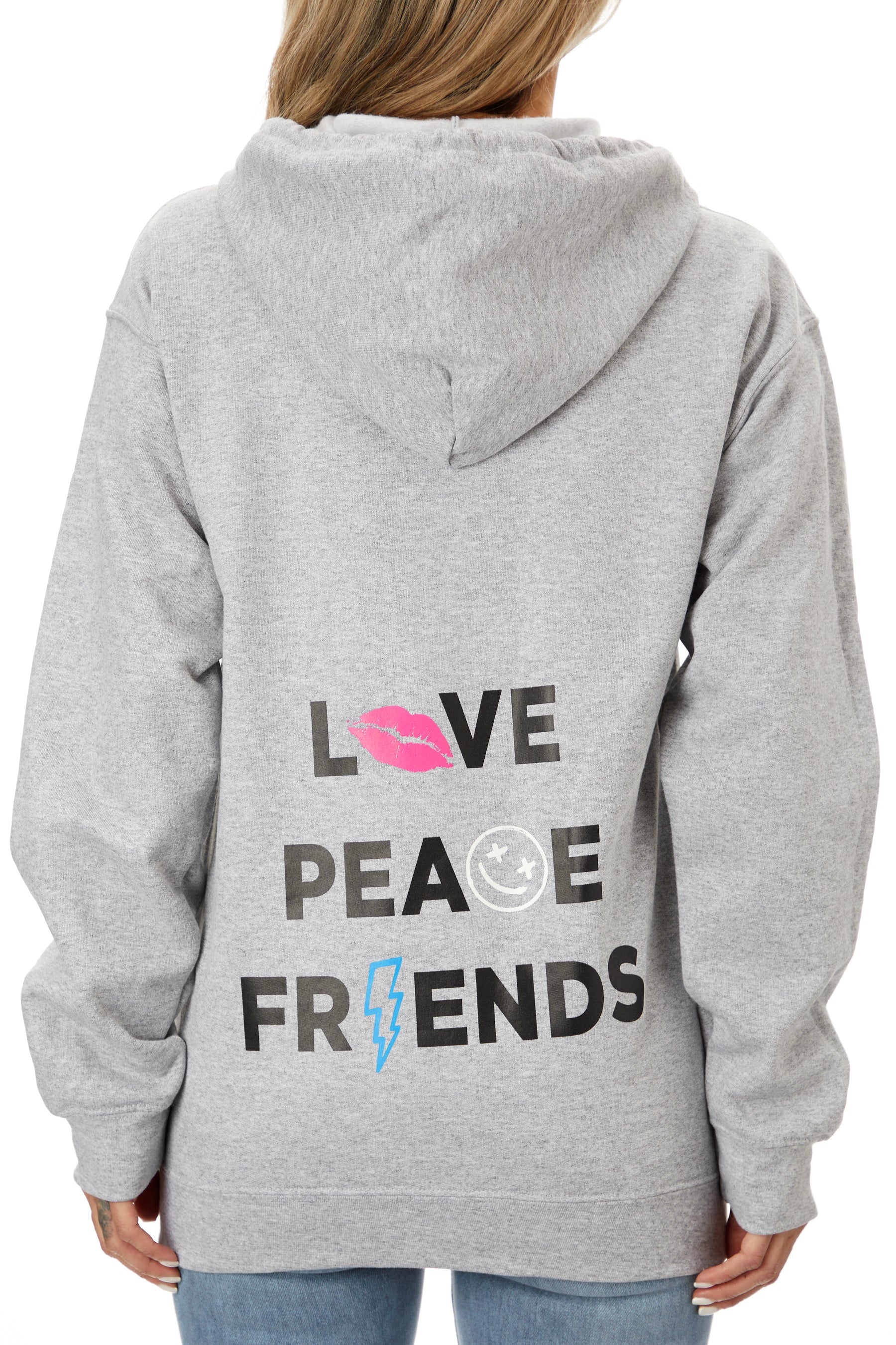 Icon Peace Love Friends Zip Hoodie