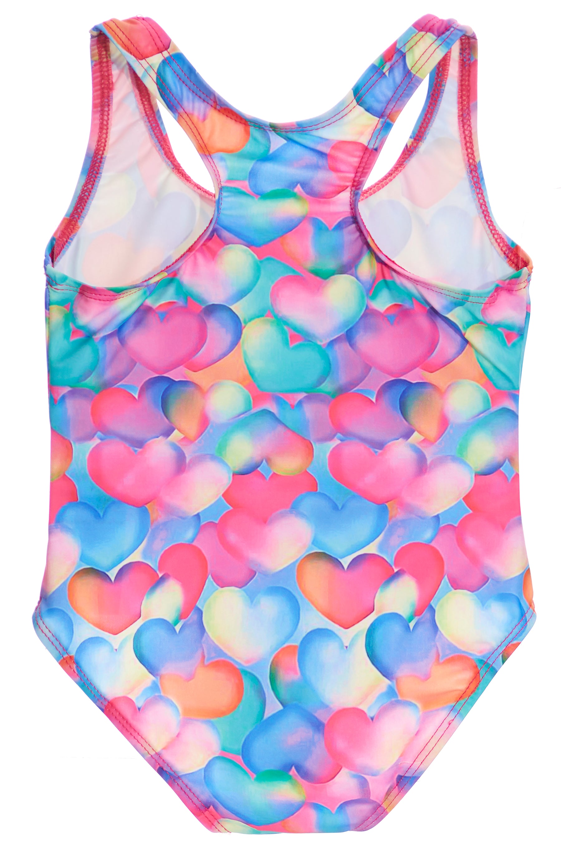 1 Piece Bathing Suit-Multi Hearts