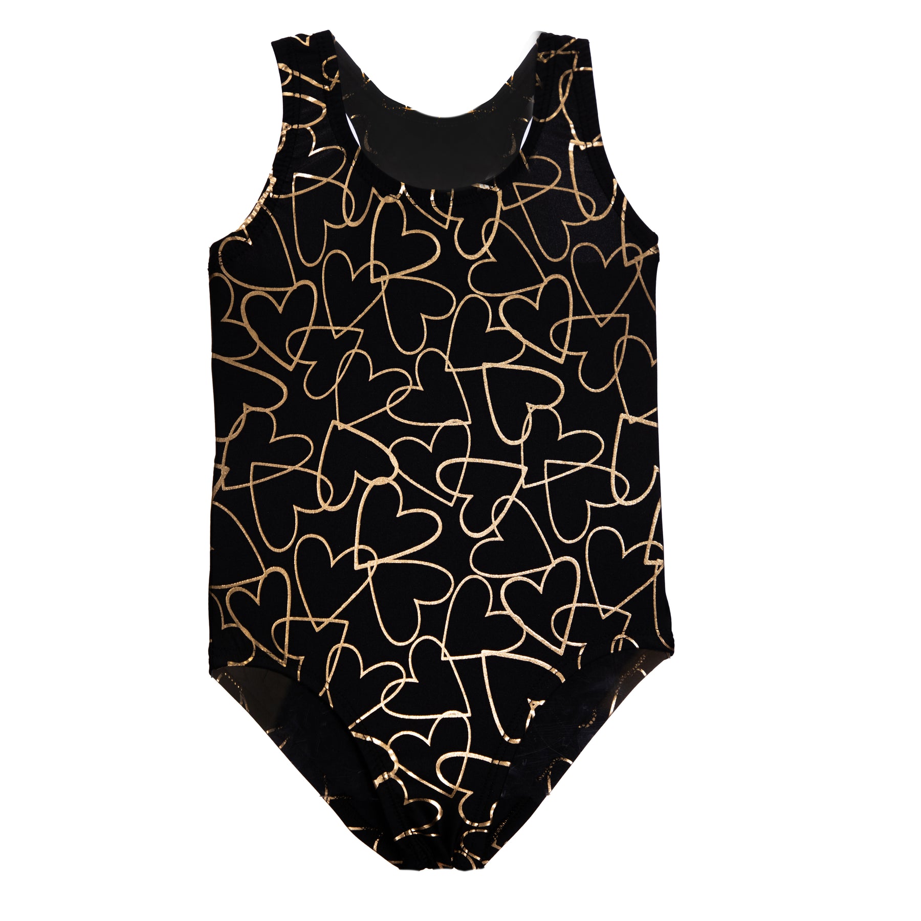 Bathing Suit- Gold Hearts