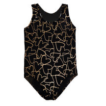 Bathing Suit- Gold Hearts