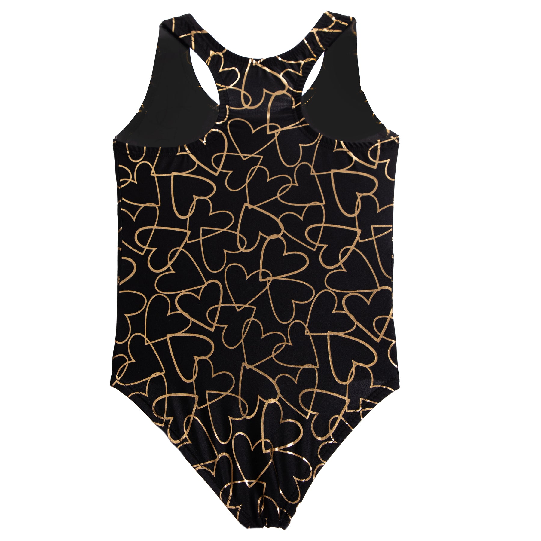 Bathing Suit- Gold Hearts