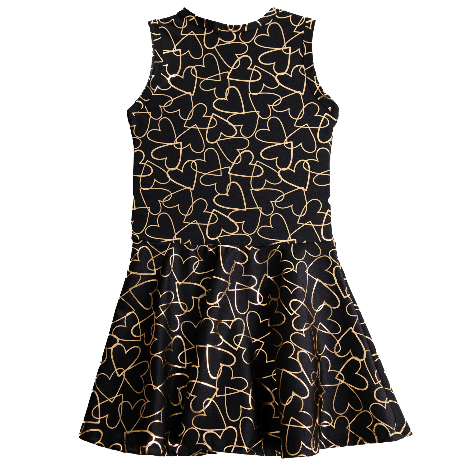 Tank Dress- Gold Hearts