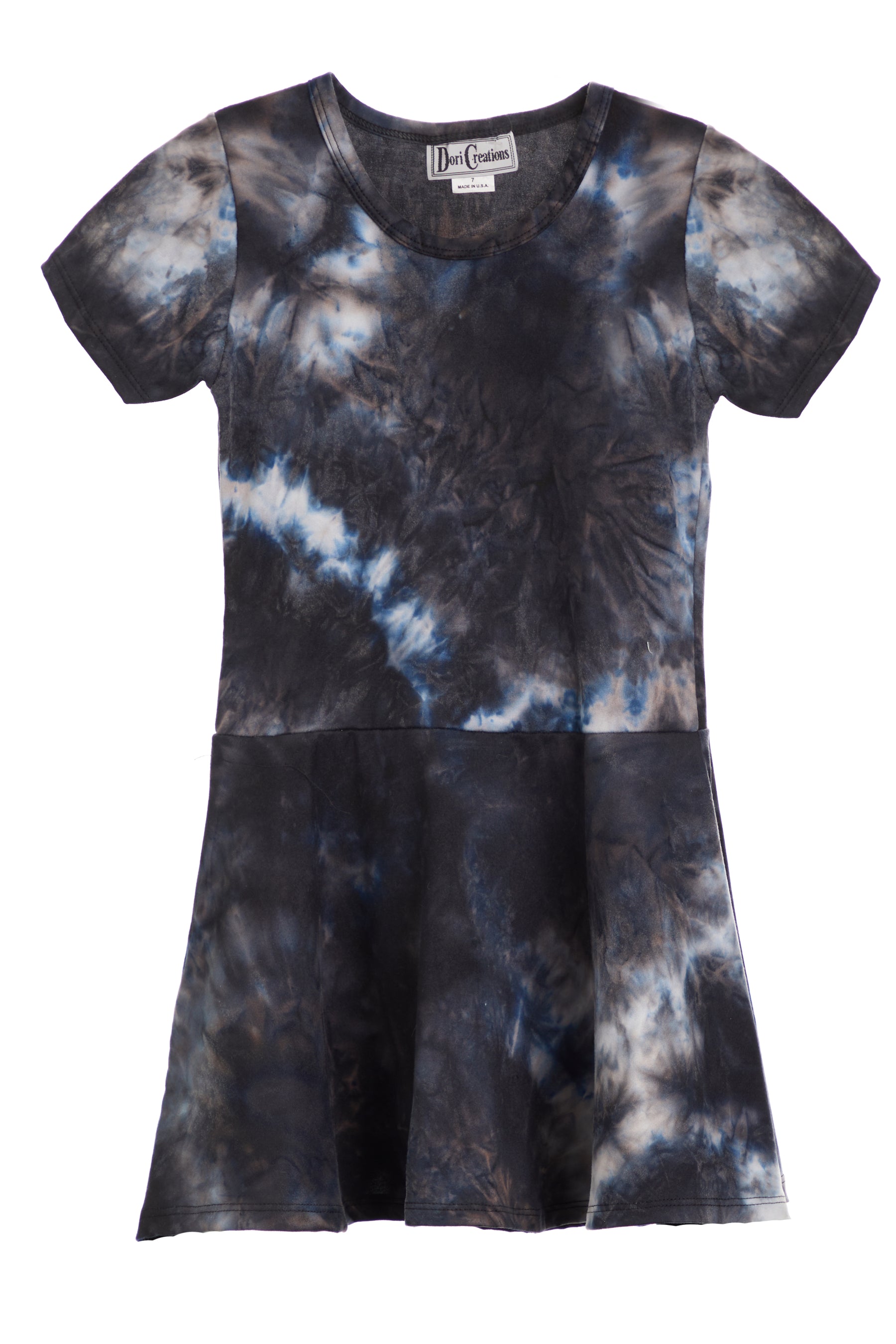 Short Sleeve Tie Dye Dress