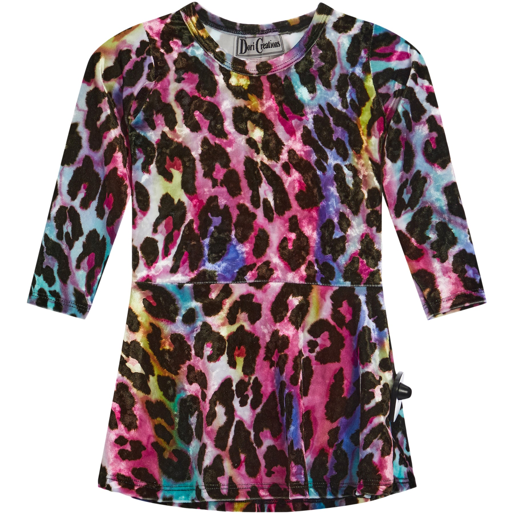 Multi Velvet Leopard Dress