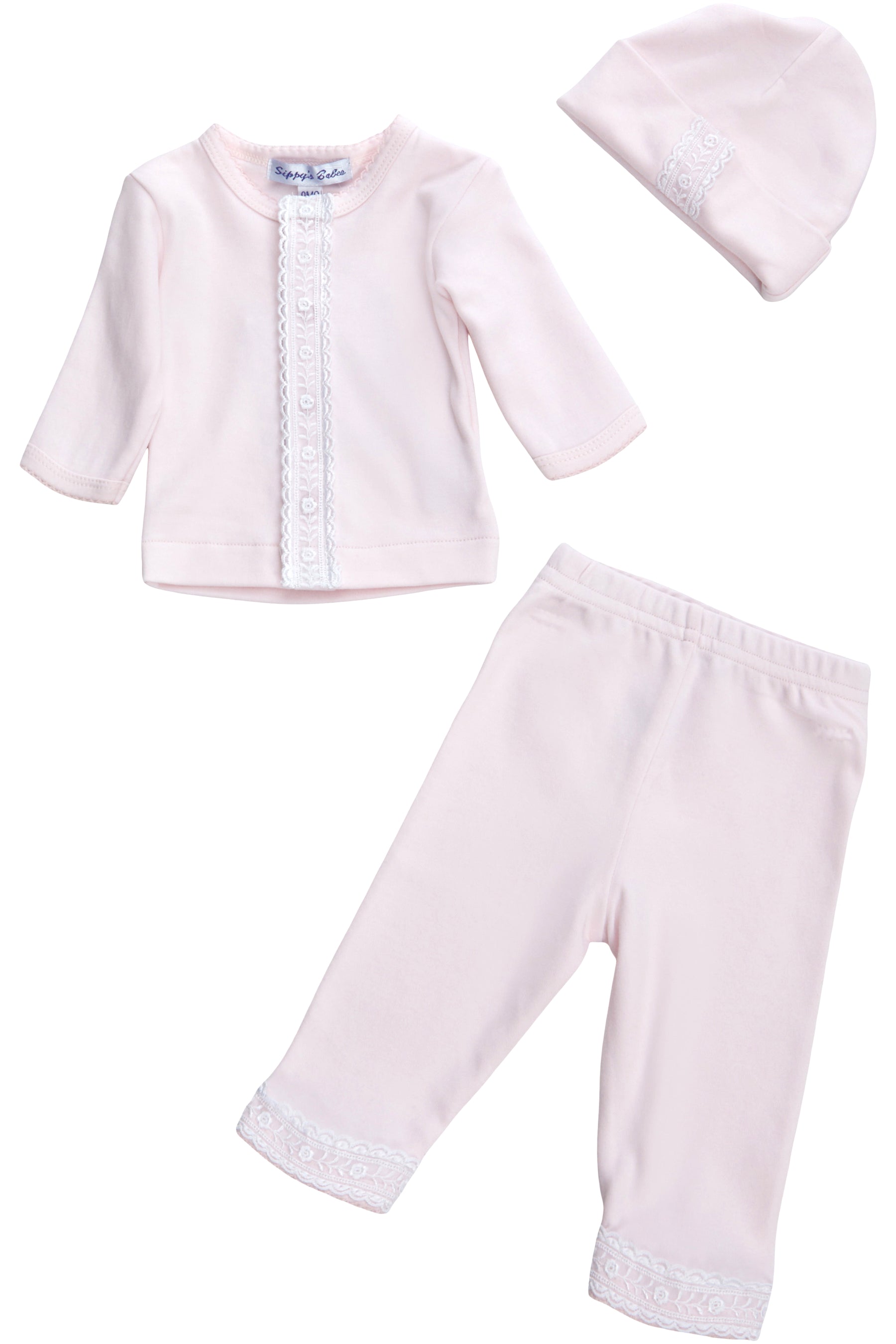 3pc Take Home Set Lace Trim
