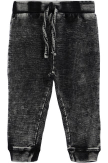 Distressed Denim Knit Pants