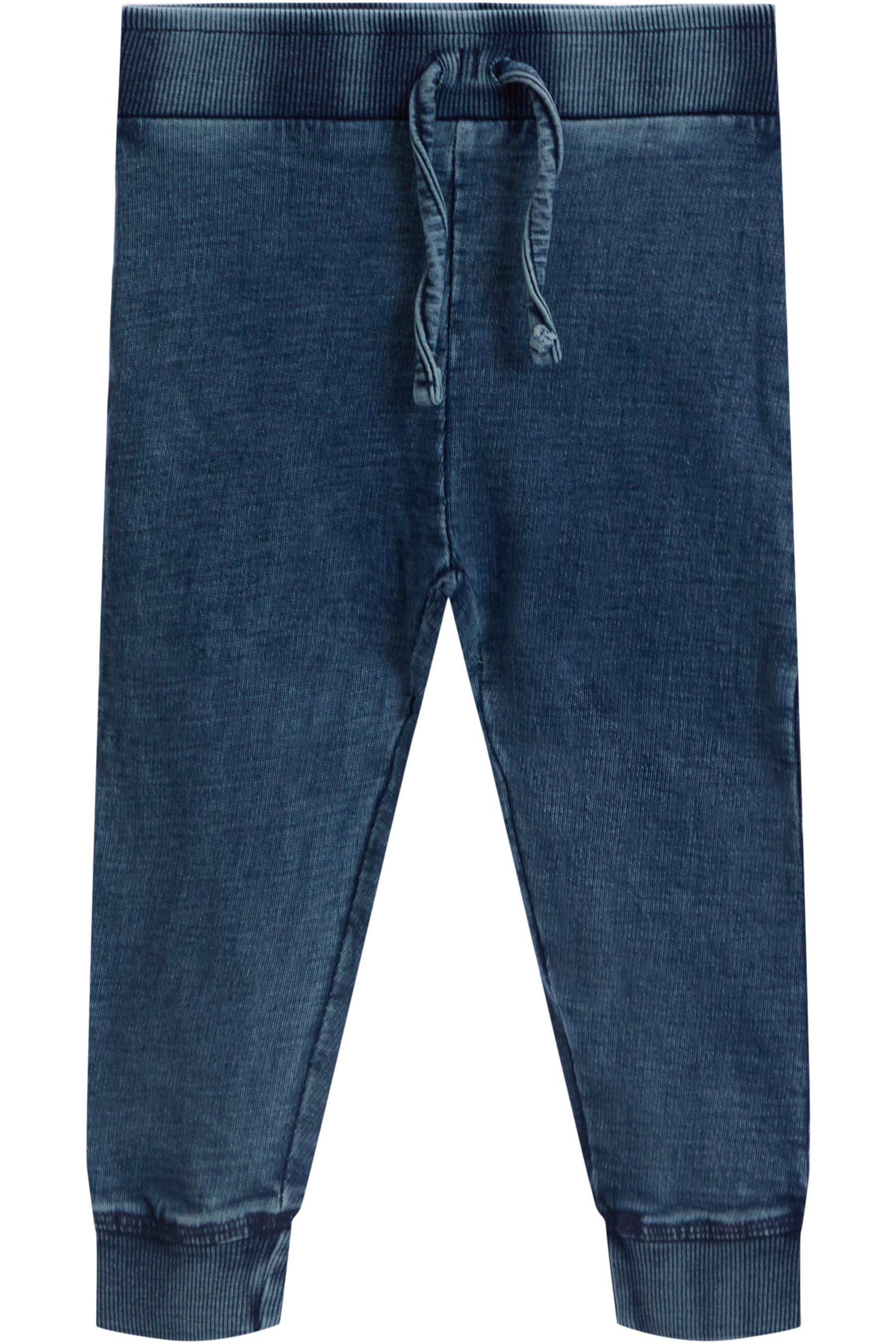 Distressed Denim Knit Pant