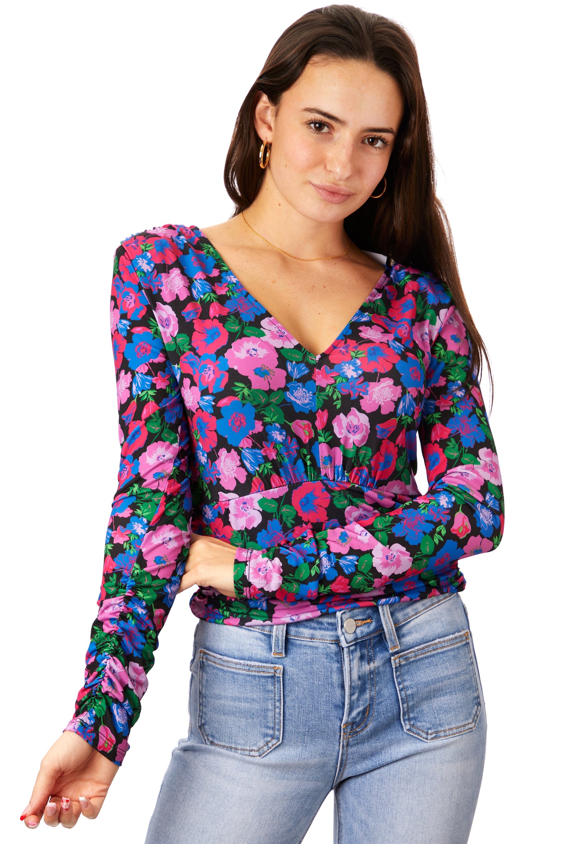 Eye Catcher V-Neck Top