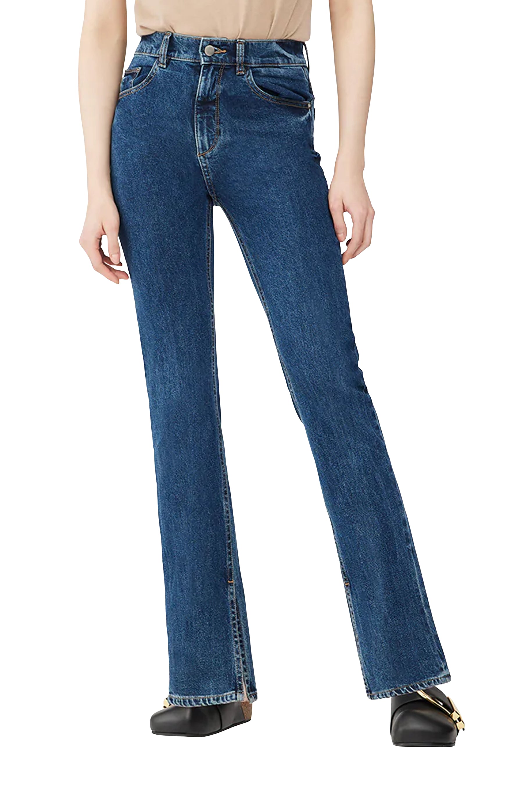 Patti High Rise Straight With Slit